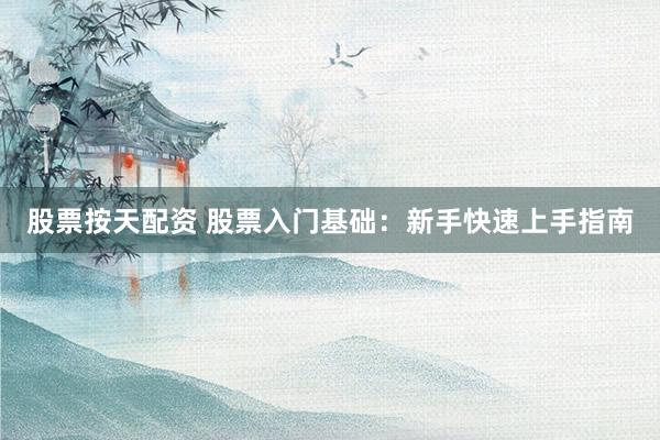 股票按天配资 股票入门基础：新手快速上手指南