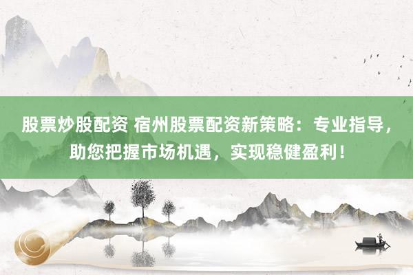 股票炒股配资 宿州股票配资新策略：专业指导，助您把握市场机遇，实现稳健盈利！