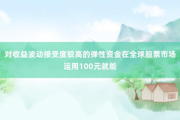 对收益波动接受度较高的弹性资金在全球股票市场运用100元就能