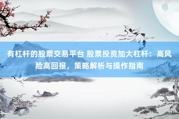 有杠杆的股票交易平台 股票投资加大杠杆：高风险高回报，策略解析与操作指南